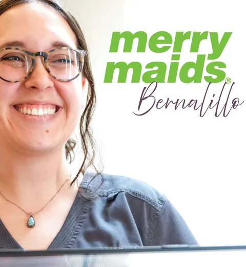 merry maid cleaning a microwave